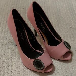 Ann Michelle Pink Patent Heels Size 5.5